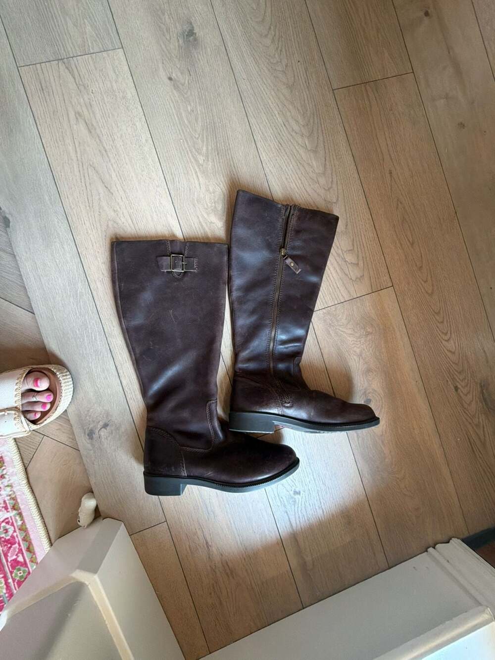 Kodiak Dark Brown Leather Knee High Riding Boots